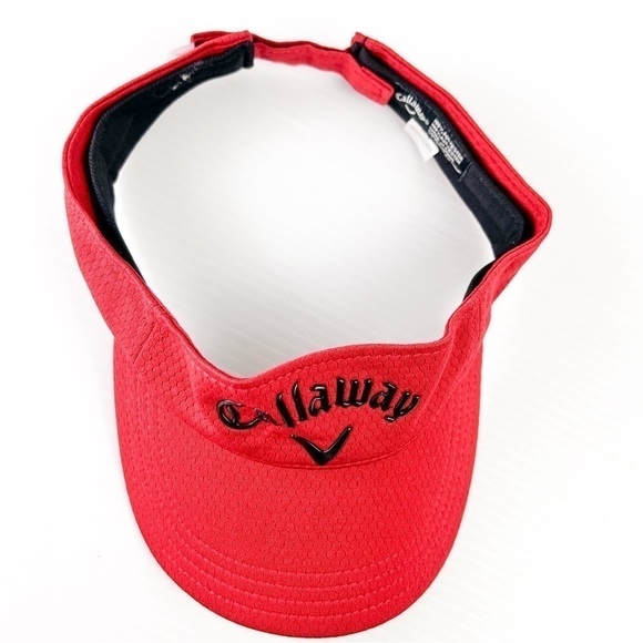 Callaway Golf Mens Liquid Metal Visor Collection Headwear Red Black One Size - Picture 4 of 7